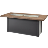 Outdoor Greatroom Havenwood with Driftwood Everblend Top Fire Table Grey - Open