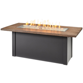 Outdoor Greatroom Havenwood with Driftwood Everblend Top Fire Table - Grey