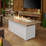 Outdoor Greatroom Havenwood with Driftwood Everblend Top Fire Table White - Lifestyle 2