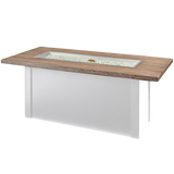 Outdoor Greatroom Havenwood with Driftwood Everblend Top Fire Table White - Open