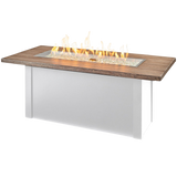 Outdoor Greatroom Havenwood with Driftwood Everblend Top Fire Table - White