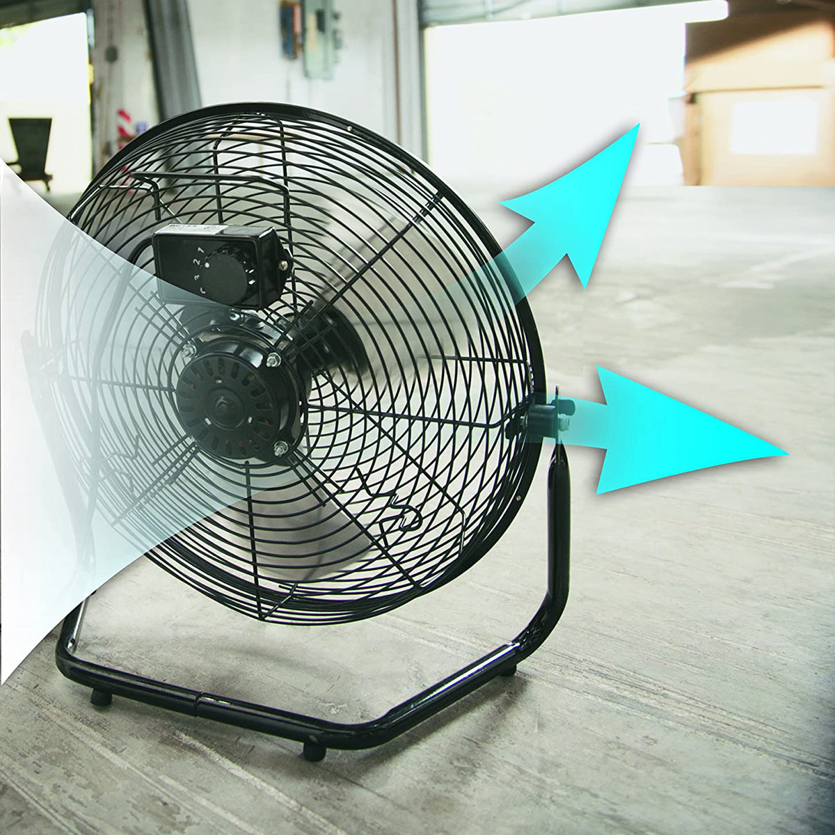 Patton 18 Inch All Metal High Velocity Air Circulator Airflow Rear View