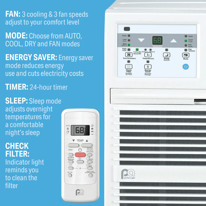 Perfect Aire 12,000 BTU High Efficiency Through-The-Wall AC - Features