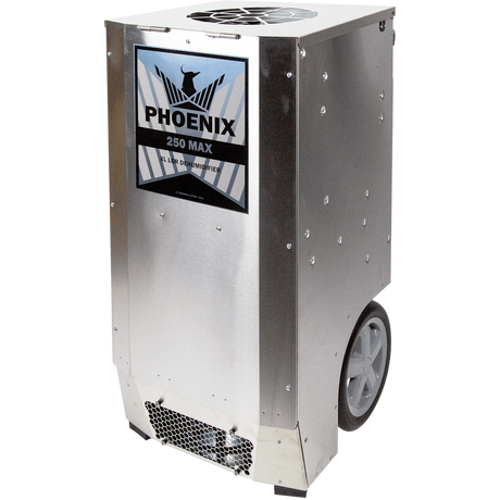 Phoenix 250 MAX LGR High Capacity Commercial Dehumidifier - left angle