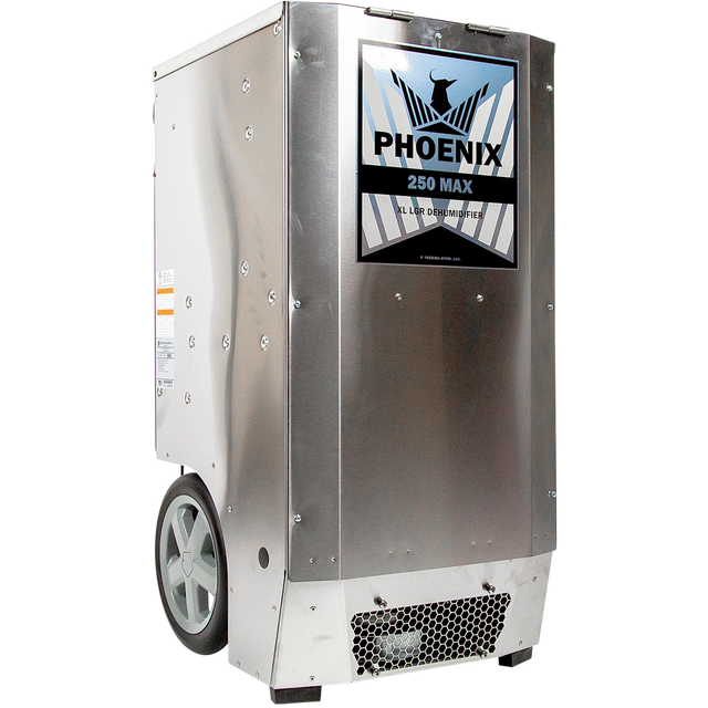 Phoenix 250 MAX LGR High Capacity Commercial Dehumidifier - right angle