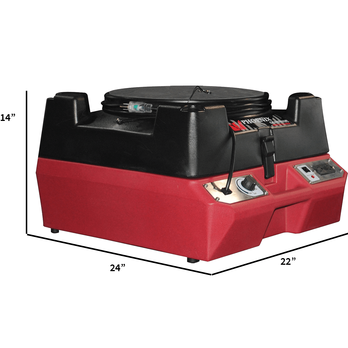 Phoenix GuardianR Pro 500 CFM HEPA Air Scrubber System - Dimensions