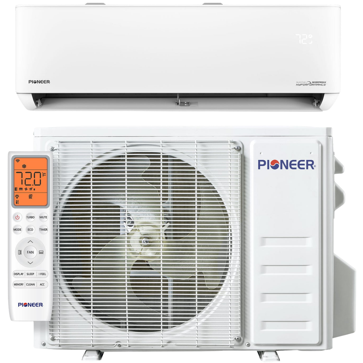Pioneer 18k-24k BTU Quantum Hyperformance Mini Split Hyper Heat Pump 230V - w/out Lineset Kit