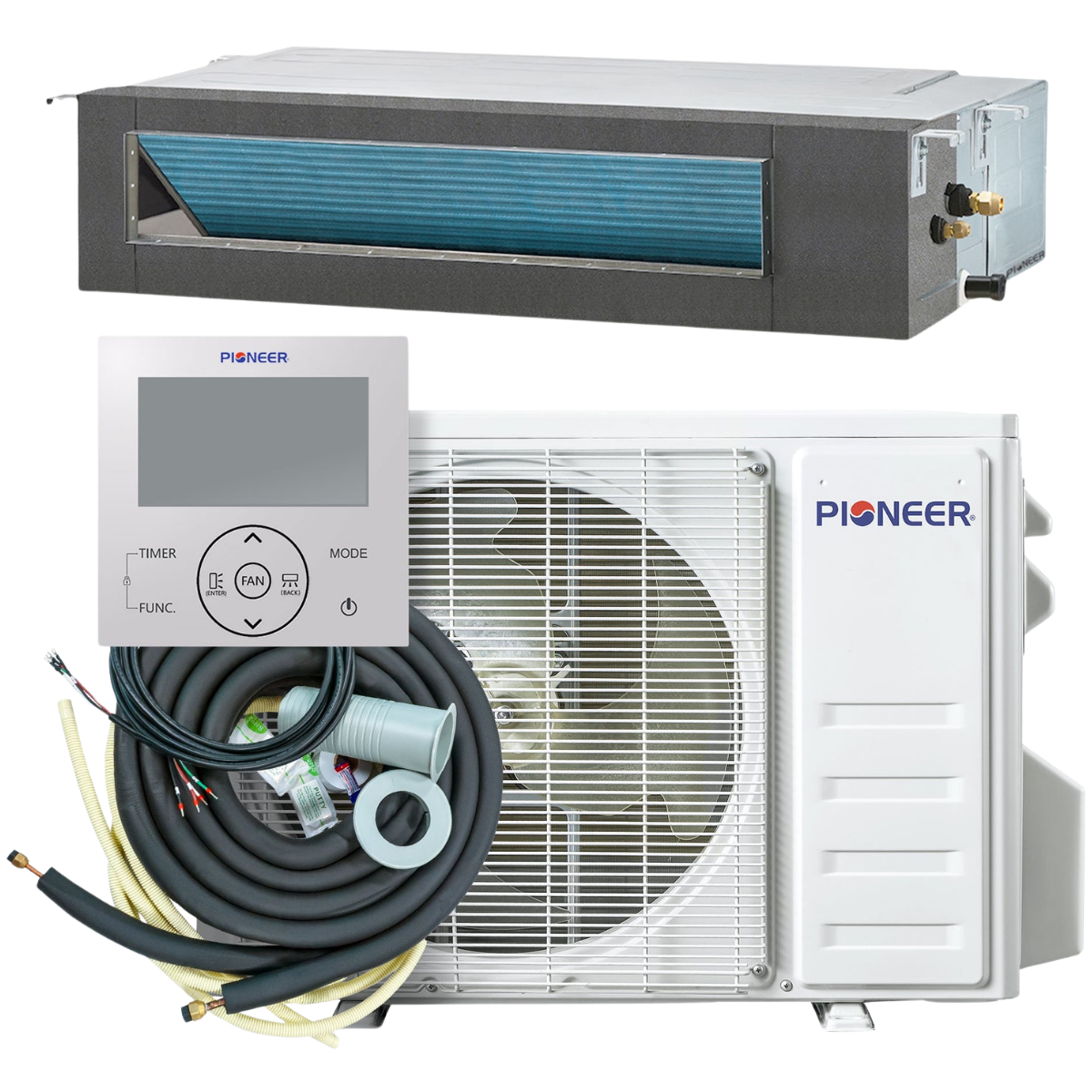 Pioneer Quantum Ceiling Concealed Ductable Mini-Split Air Conditioner Heat Pump - Thumbnail 4