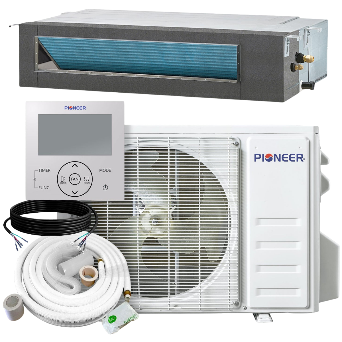 Pioneer Quantum Ceiling Concealed Ductable Mini-Split Air Conditioner Heat Pump - Thumbnail 3
