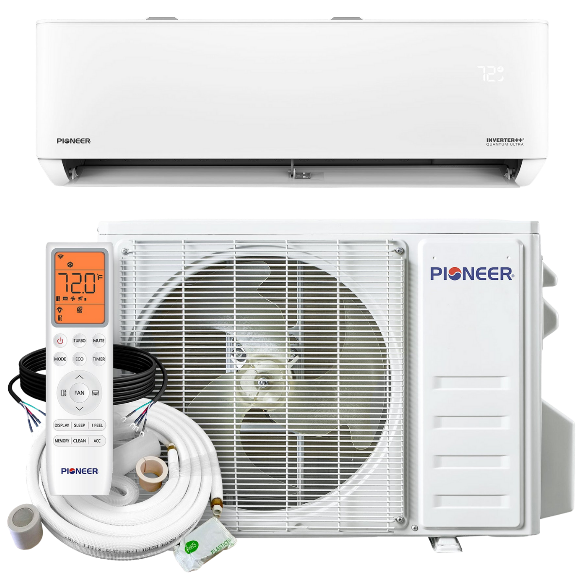 Pioneer 18k-24k BTU Quantum Ultra High-Wall Ductless Mini Split - Main
