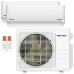 Pioneer 21,000 BTU Dual Zone Quantum Ultra Mini Split Heat Pump 9k+12k - Main