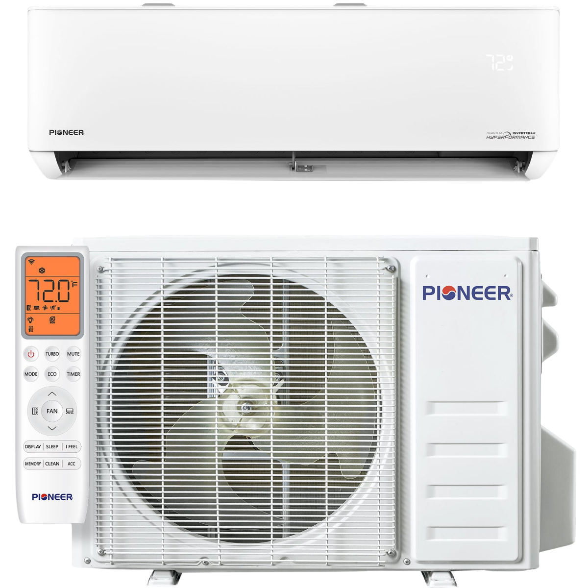 Pioneer 9k-12k BTU Quantum Hyperformance Mini Split Heat Pump 230V - w/out Lineset