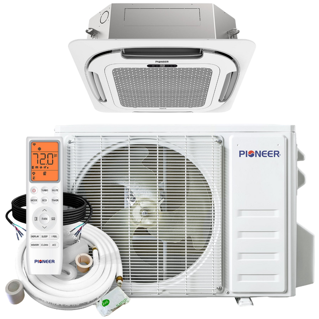 Pioneer 9k-12k Quantum Ultra Ceiling Cassette Ductless Mini Split - Main