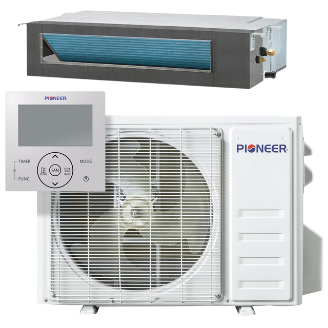 Pioneer 9k-12k BTU Quantum Ultra Ceiling Concealed Ducted Mini Split Heat Pump - Main