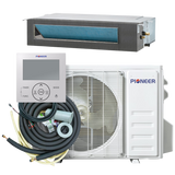 Pioneer 9k-12k BTU Quantum Ultra Ceiling Concealed Ducted Mini Split Heat Pump - w/ Ezflex