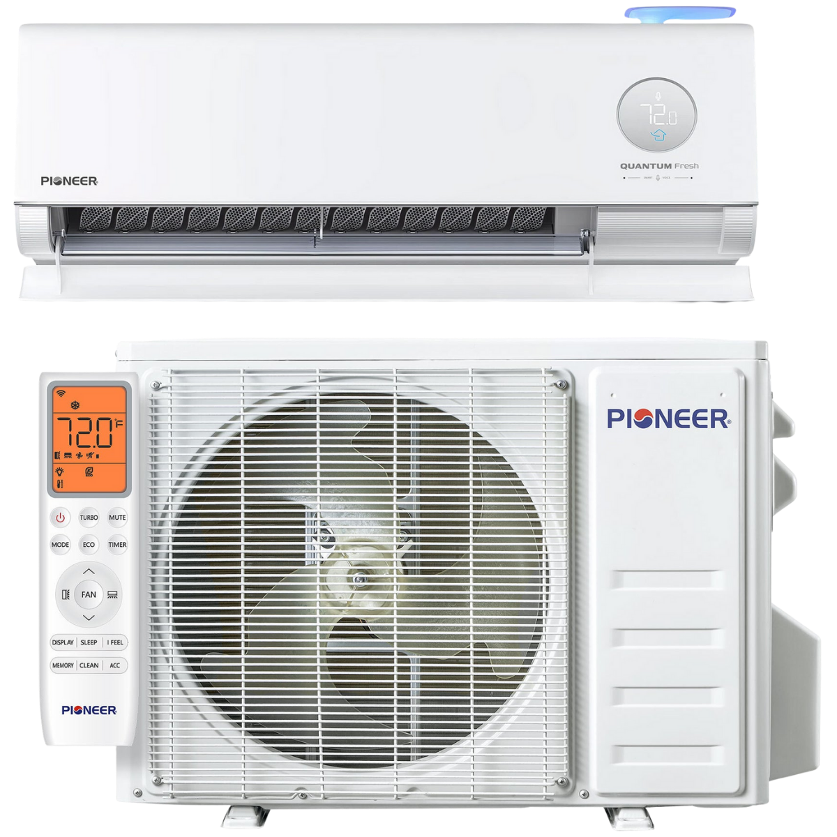 Pioneer Quantum Fresh 12,000 BTU High-Wall Mini-Split - w/out Line Set