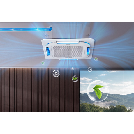 Pioneer Quantum Ultra Ceiling Cassette Ductless Mini Split - Lifestyle 1