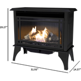 Pleasant Hearth 30,000 BTU Vent Free Gas Stove - Dimensions
