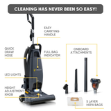 Prolux Phantom Upright Commercial Vacuum - Infographic 1