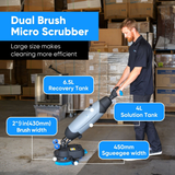 Prolux PLCC430BN Cordless Commercial Micro Dual Brush Floor Scrubber - Infographic 1