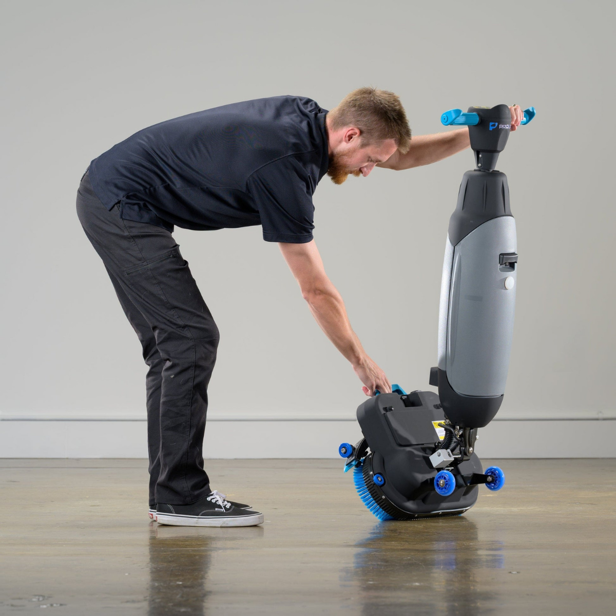 Prolux PLCC430BN Cordless Commercial Micro Dual Brush Floor Scrubber - Lifestyle 2