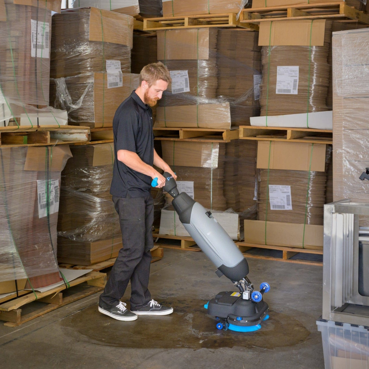 Prolux PLCC430BN Cordless Commercial Micro Dual Brush Floor Scrubber - Lifestyle 4