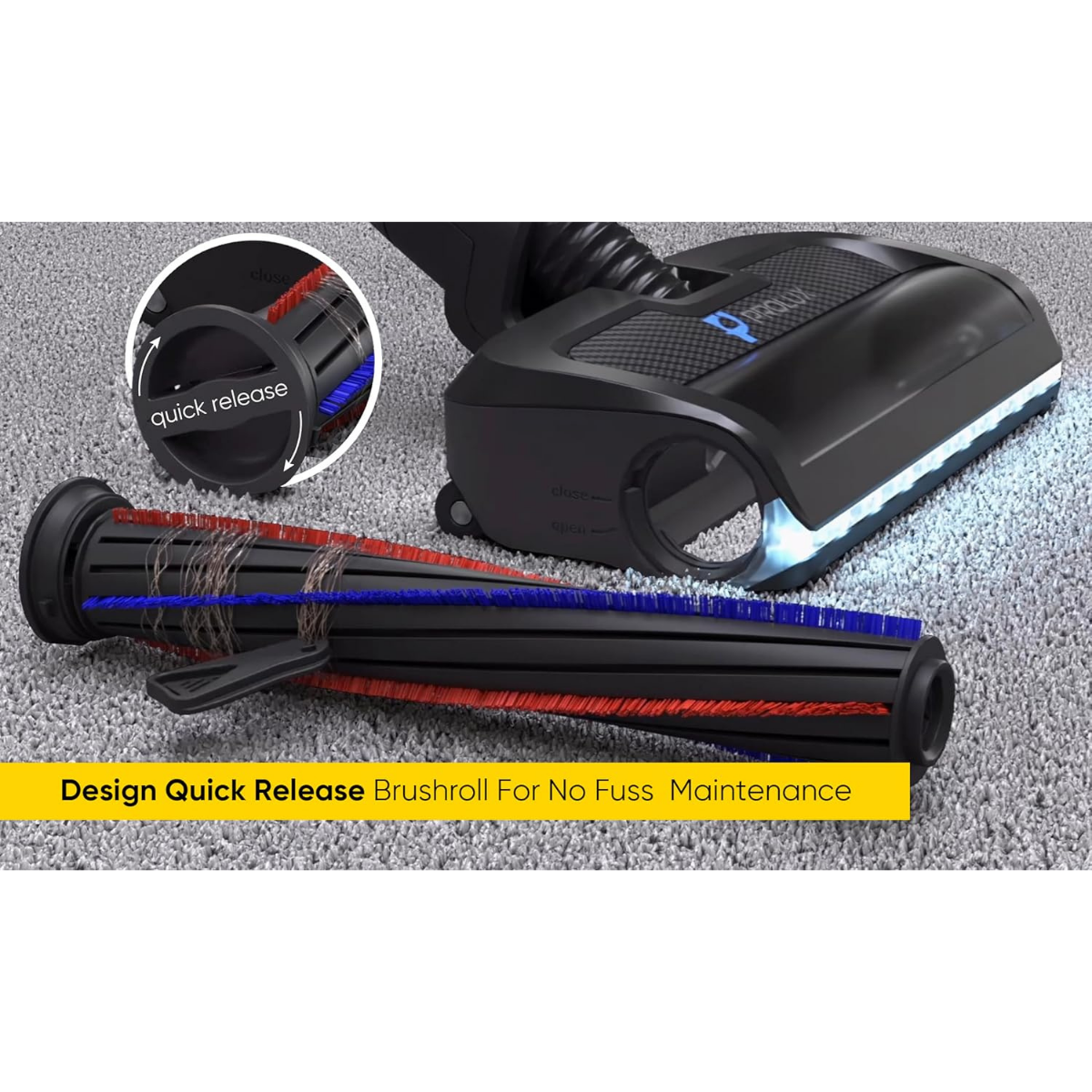 Prolux RS7 Pro Cordless Commercial Stick Vacuum - Brushroll