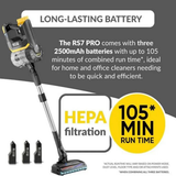 Prolux RS7 Pro Cordless Commercial Stick Vacuum - Infographic 2