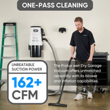 Prolux Wall-Mounted Wet/Dry Garage Vacuum - Infographic 1