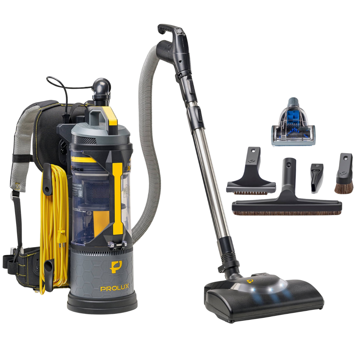 Prolux X-Force Pro Bagless Backpack Vacuums - Electric Power Nozzle Kit