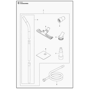 Pullman Holt Husqvarna Accessory Kit for S11 Wet/Dry Industrial Vacuum