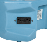 Puraero 1/4 HP 1100 CFM 2.51A Low Profile Air Mover - Blue - Outlet