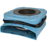 Puraero 1/4 HP 1100 CFM 2.51A Low Profile Air Mover - Blue - Wrap Around Cord