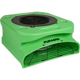 Puraero 1/4 HP 1100 CFM 2.51A Low Profile Air Mover - Green - Main
