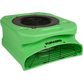 Puraero 1/4 HP 1100 CFM 2.51A Low Profile Air Mover - Green - Main