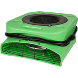 Puraero 1/4 HP 1100 CFM 2.51A Low Profile Air Mover - Green - Wrap Around Cord