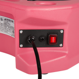 Puraero 1/4 HP 1100 CFM 2.51A Low Profile Air Mover - Red - Control Switch