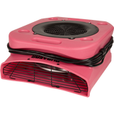 Puraero 1/4 HP 1100 CFM 2.51A Low Profile Air Mover - Red - Wrap Around Cord
