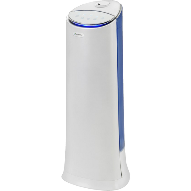 PureGuardian 100-Hour Ultrasonic Cool Mist Tower Humidifier w/ Aroma Tray - Top left angle
