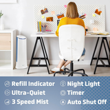 PureGuardian 1.5 Gal. Ultrasonic Warm & Cool Mist Tower Humidifier - Infographic 2