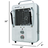 QMark Fahrenheat MMHD1502T Portable Utility Heater - Dimensions