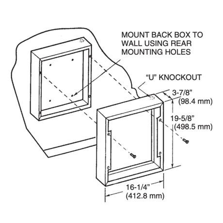 QMark 2-Inch Semi-Recess Surface Mounting Frame (HTWHS2) - Installation 1