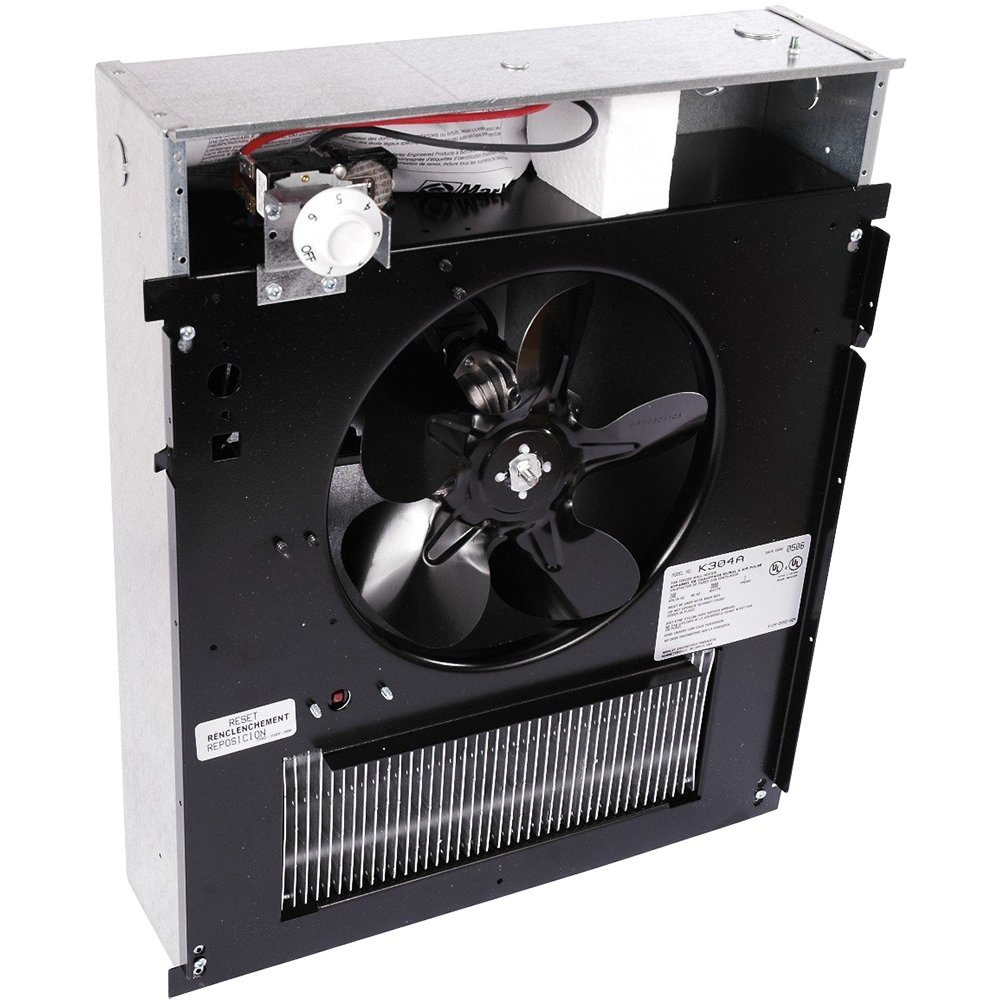 QMark Fan-Forced 120V Wall Heater - Back Angle