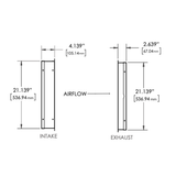 Quest 335 Dehumidifier Duct Kit - Dimensions 2