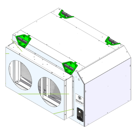 Quest 506 & 746 Dehumidifier Exhaust Duct Kit - Angle 1