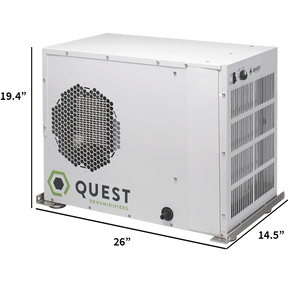 Quest Dual 110 Overhead Dehumidifier - Dimensions