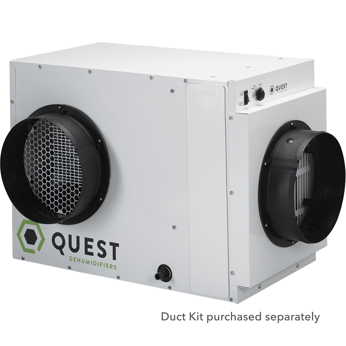 Quest Dual 110 Dehumidifier - duct kit installed