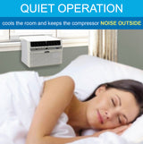 Soleus Air 12,000 BTU Saddle Window Air Conditioner w/Heat quiet operation