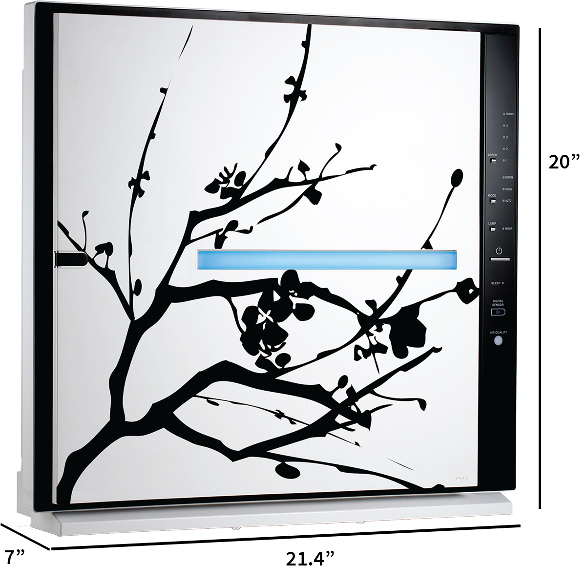Rabbit Air MinusA2 Artist Series HEPA Air Purifier (SPA-780A) - Cherry Blossom - Dimensions
