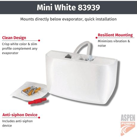 RectorSeal Mini White Mini Split Pump Kit - Infographic 1
